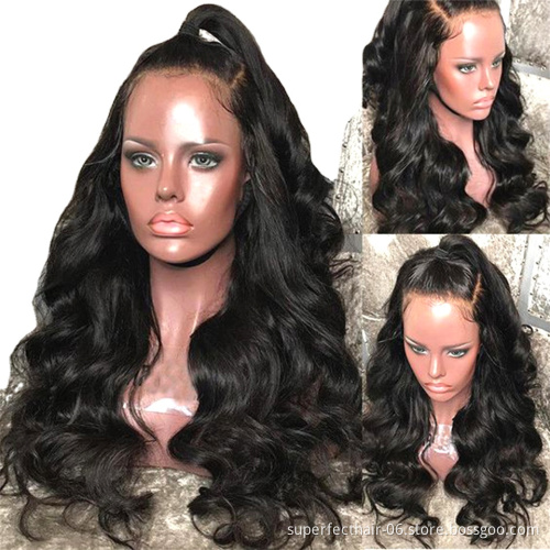 Factory price bone straight human hair lace wig human hair wigs